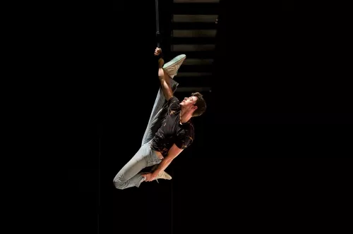 Fraser Borwick, sangles aériennes, 29e promotion du Centre national des arts du cirque (Cnac) de Châlons-en-Champagne