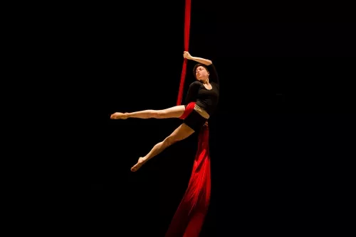 Silvana Sanchirico, tissus, 29e promotion du Centre national des arts du cirque (Cnac) de Châlons-en-Champagne