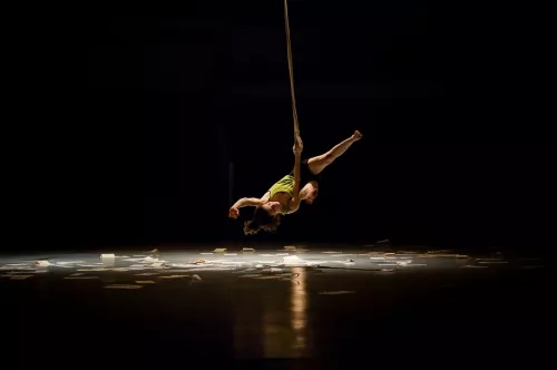Emma Verbeke, sangles aériennes, 29e promotion du Centre national des arts du cirque (Cnac) de Châlons-en-Champagne