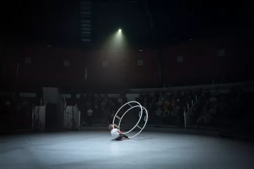 Noa Aubry, roue allemande, 34e promotion du Centre national des arts du cirque / CNAC de Châlons-en-Champagne