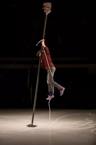 Nicolas Fraiseau, mât chinois, 28e promotion du Centre national des arts du cirque (Cnac) de Châlons-en-Champagne