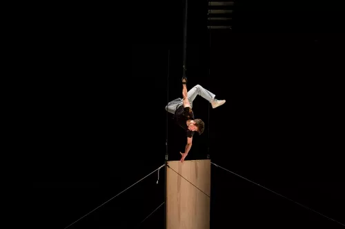 Fraser Borwick, sangles aériennes, 29e promotion du Centre national des arts du cirque (Cnac) de Châlons-en-Champagne