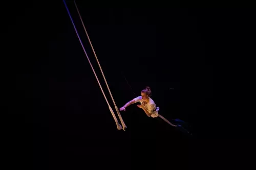 Sandra Reichenberger, trapèze ballant, 30e promotion du Centre national des arts du cirque (Cnac) de Châlons-en-Champagne