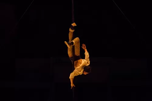 Hector Diaz Mallea, mât chinois, 31e promotion du Centre national des arts du cirque (Cnac) de Châlons-en-Champagne