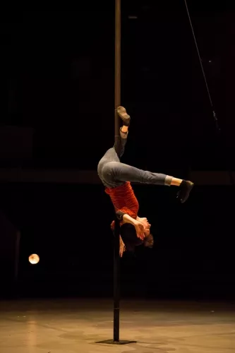Celine Vaillier, mât chinois, 31e promotion du Centre national des arts du cirque (Cnac) de Châlons-en-Champagne
